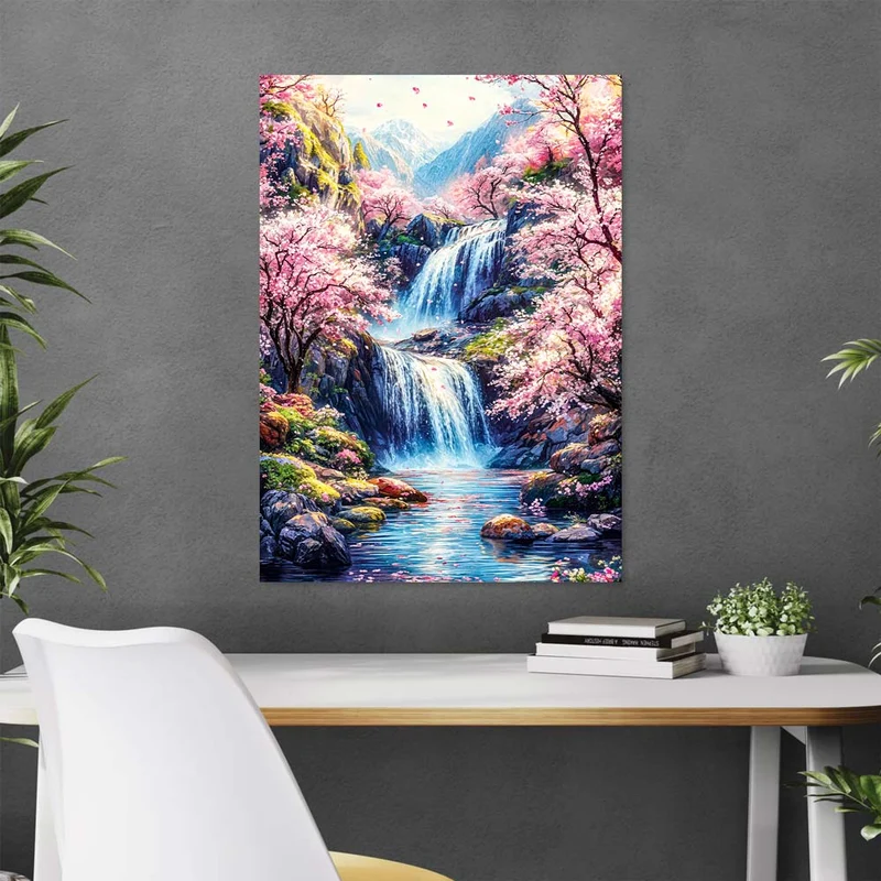 5D Diamond Painting – Sakura Falls