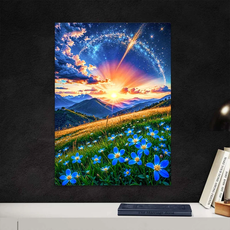 5D Diamond Painting – Sternenwiese im Morgengrauen