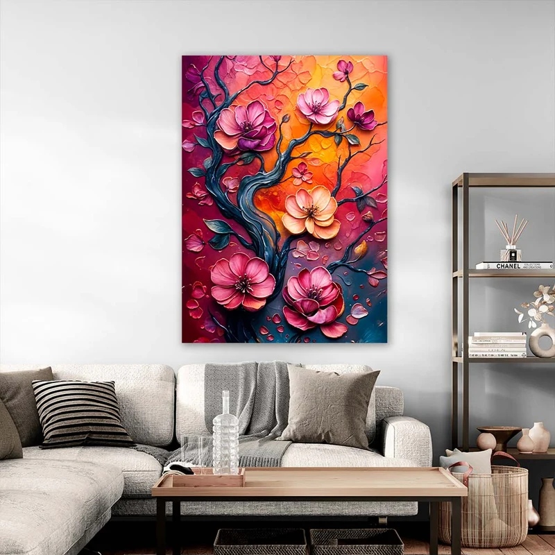5D Diamond Painting – Blütenzauber im Abendlicht