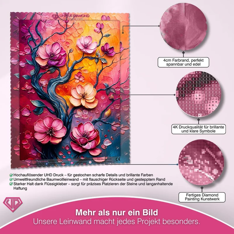 5D Diamond Painting – Blütenzauber im Abendlicht