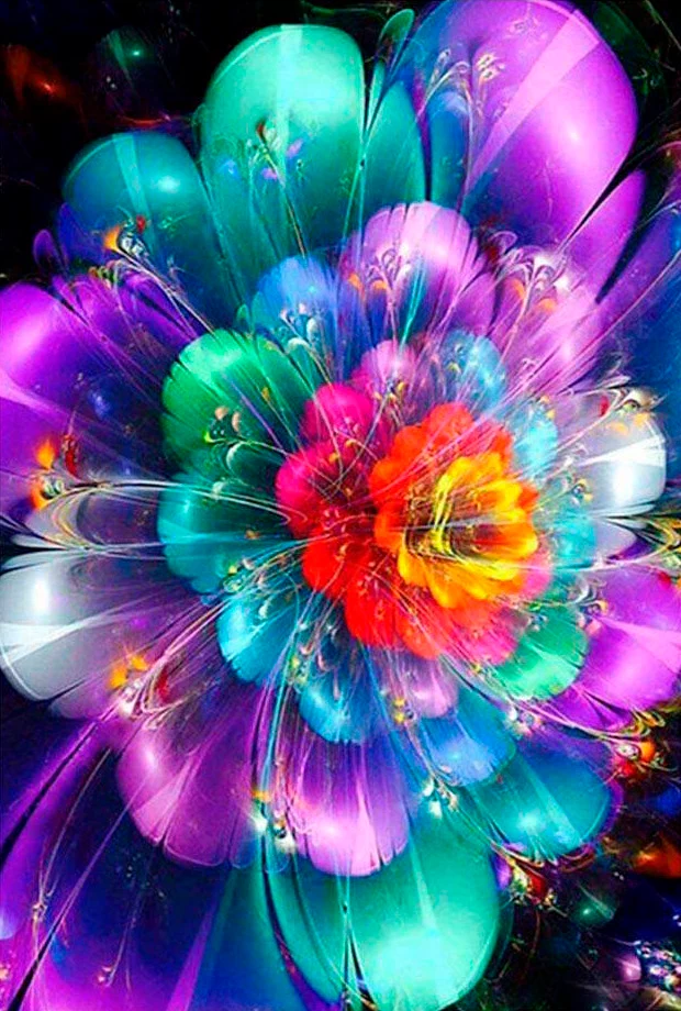 Rainbow Flowers PIX-761