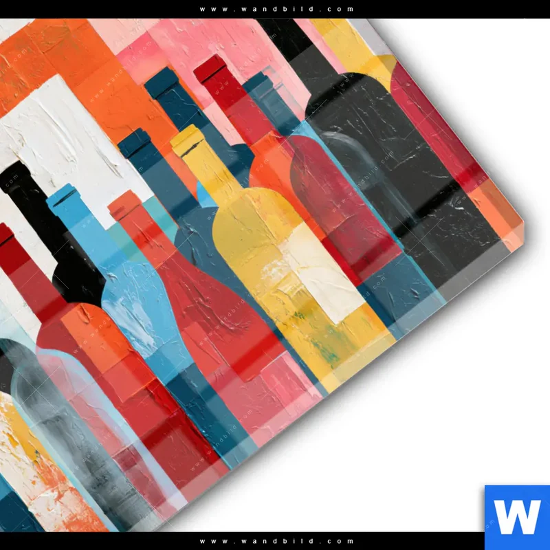 Acrylglasbild | Bunte Weinvielfalt | Rund
