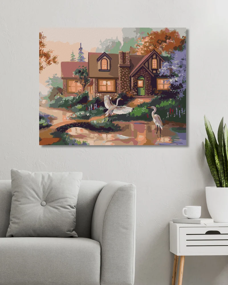 Diamond painting - REIHER IM BACH (D. RUSTY RUST)