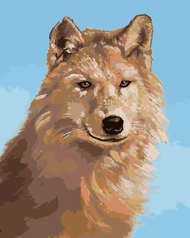 Diamond painting - WOLF PORTRÄT III (D. RUSTY RUST)