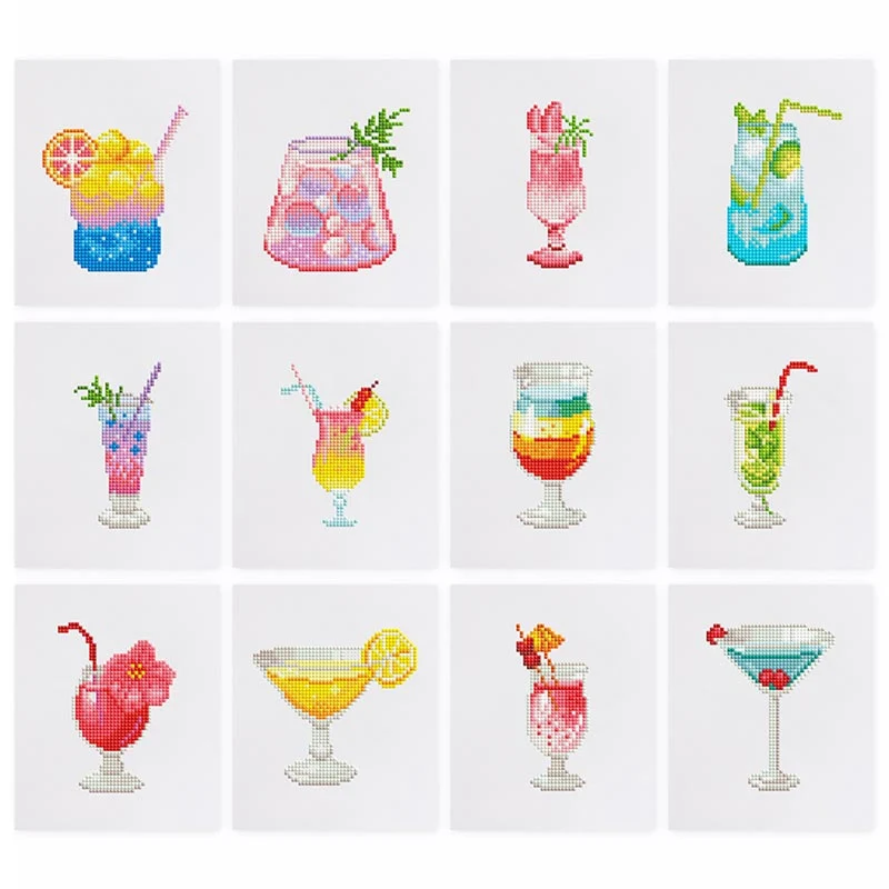 5D Diamond Painting LuxGem - Cocktailzauber - 12 Mini Motive