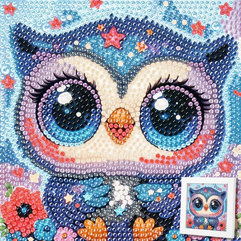 5D Diamond Painting Traumhafte Sternen-Eule Lumi mit Strasssteinchen