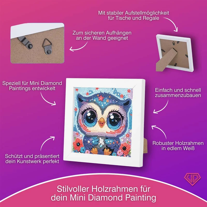 5D Diamond Painting Traumhafte Sternen-Eule Lumi mit Strasssteinchen
