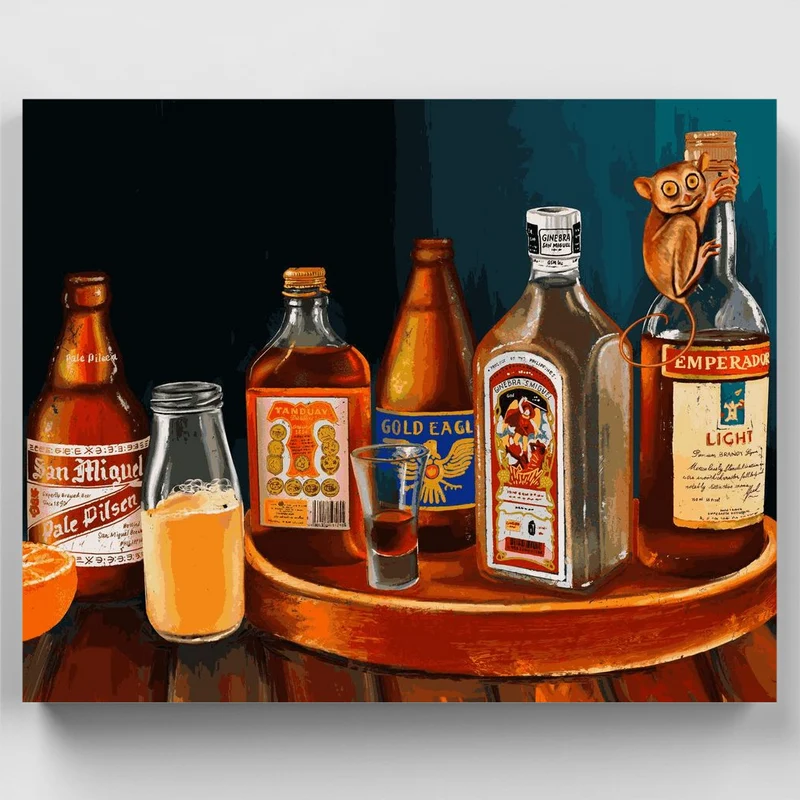 "Tagay Cheers Salud Kanpai Sante Proost" Paint by Numbers Kit