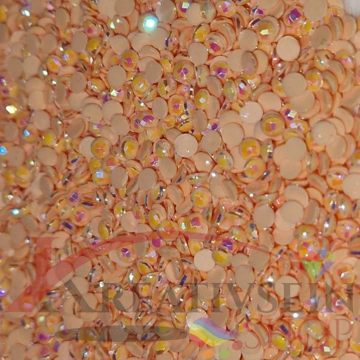DMC 754 Peach Flesh LT - runde Steine - Aurora Borealis (AB) - Diamond Painting