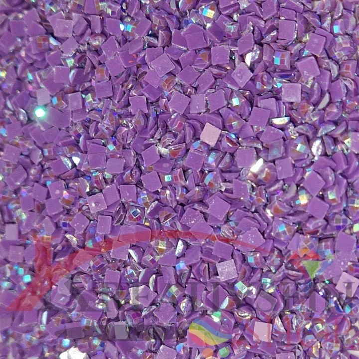 DMC 3837 Lavender ULT DK - eckige Steine - Aurora Borealis (AB) - Diamond Painting