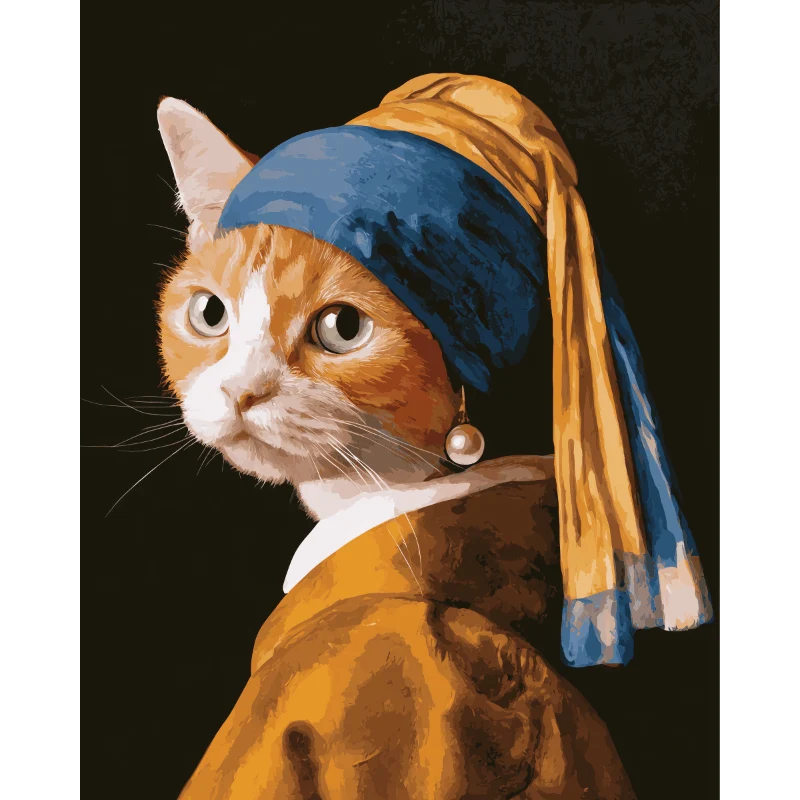 Die Katze mit dem Perlenohrring