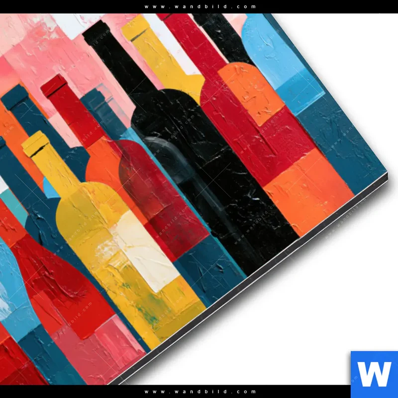 Alu-Dibond Bild | Bunte Weinvielfalt | Querformat