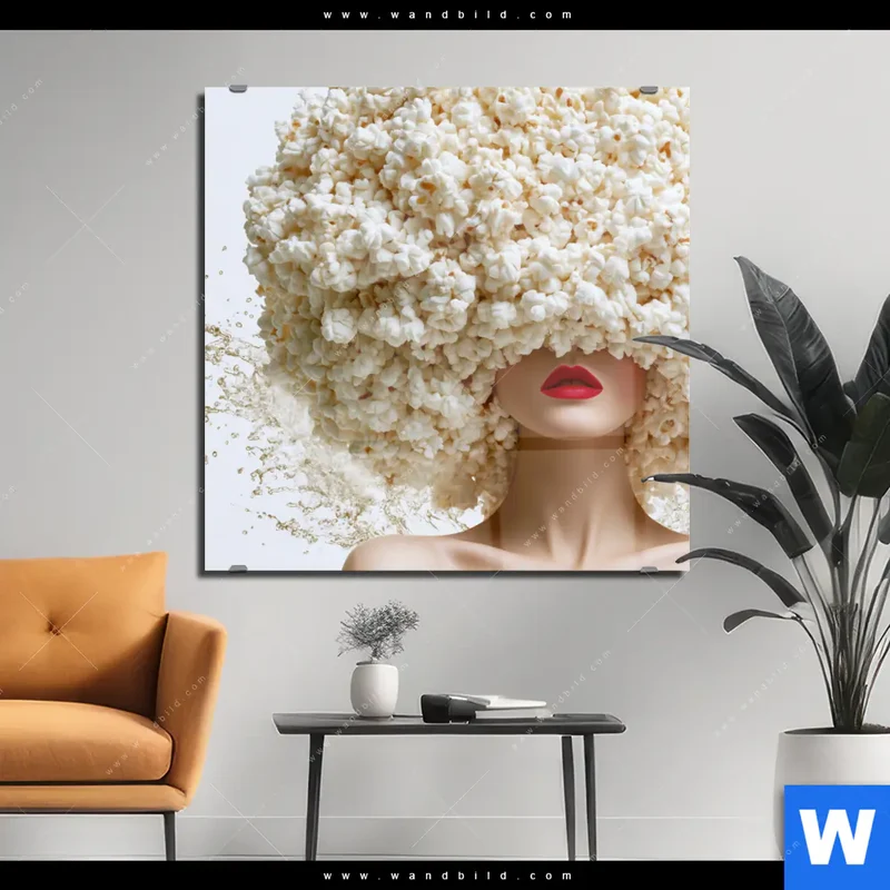 Acrylglasbild | Crazy Popcorn Hair | Quadrat