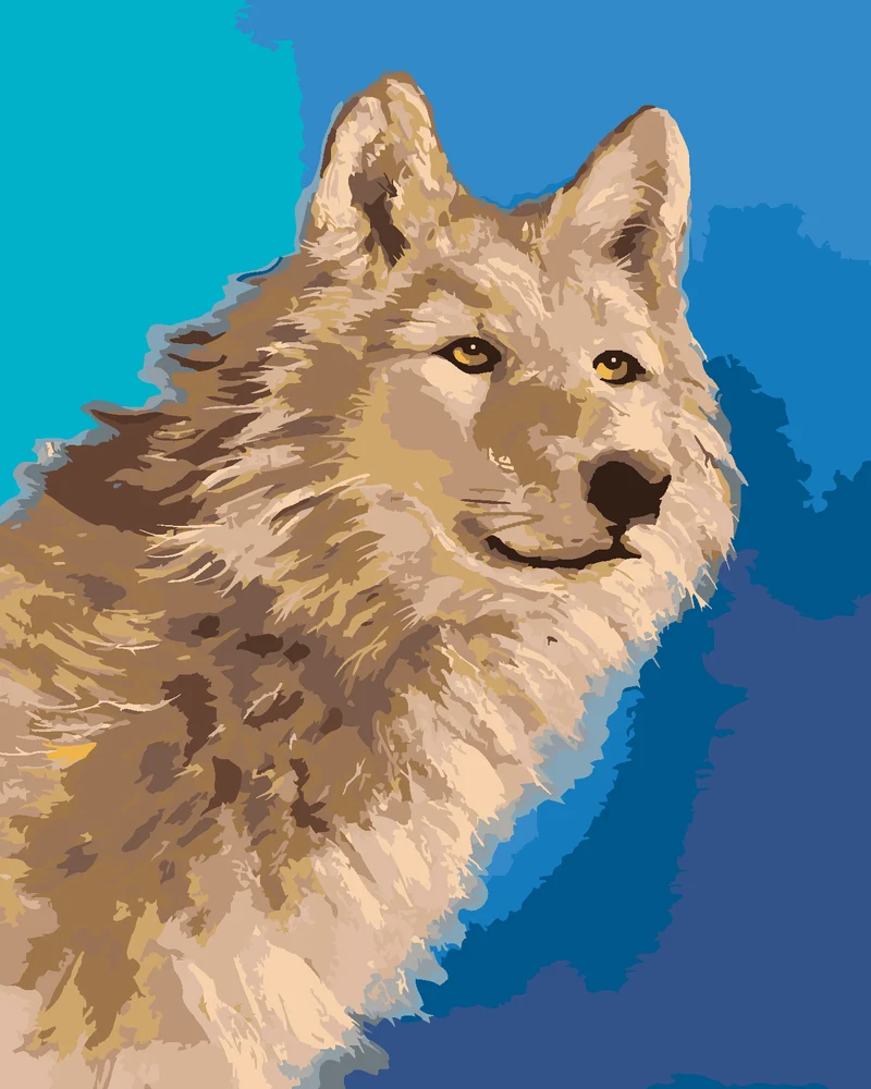 Diamond painting - WOLF PORTRÄT II (D. RUSTY RUST)