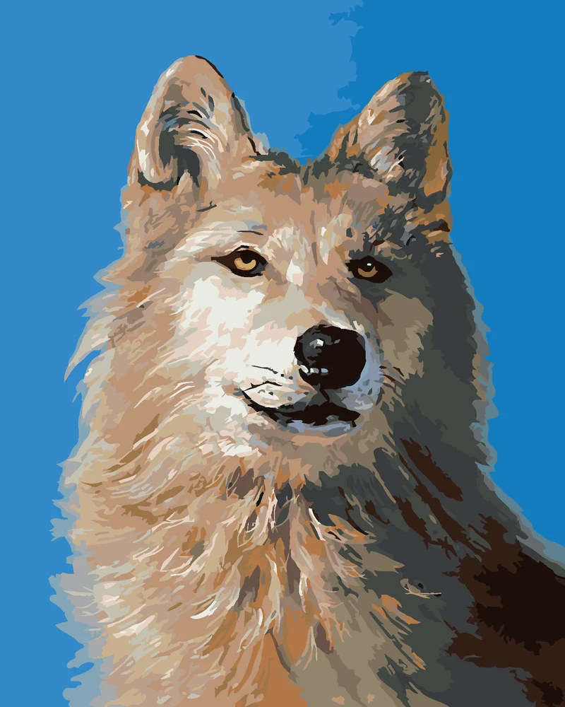 Diamond painting - WOLF PORTRÄT I (D. RUSTY RUST)