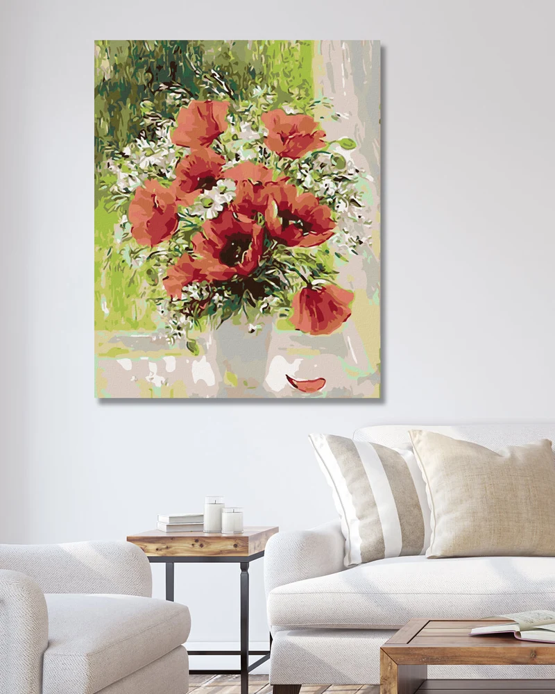 Diamond painting - MOHNBLUMEN IN EINER VASE