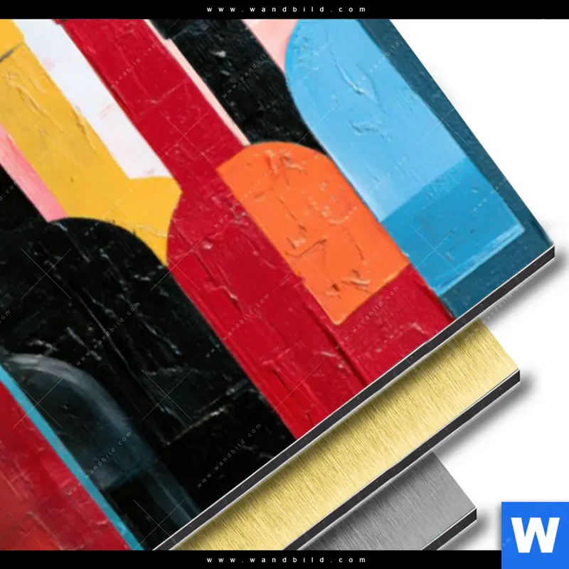 Aluminiumbild gebürstet | Bunte Weinvielfalt | Panorama