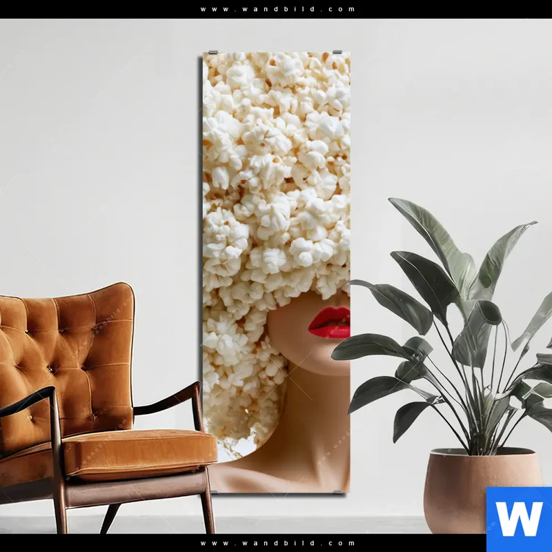 Alu-Dibond Bild | Crazy Popcorn Hair | Schmal