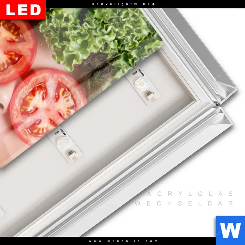 Leuchtbild Acrylglas Canvalight® DIA | Salat Diva | Hochformat