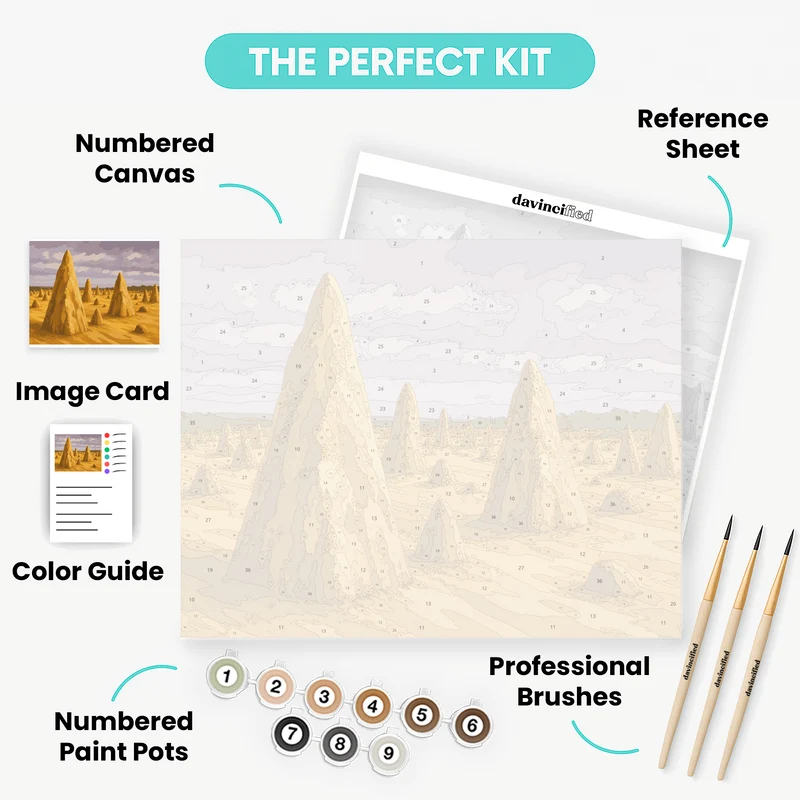 Golden Pinnacles Desert - Paint by Numbers Kit