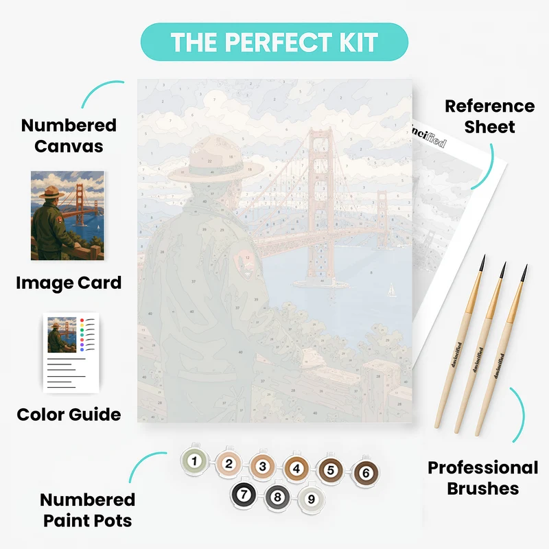 Ranger's Bridge Overlook - Paint by Numbers Kit