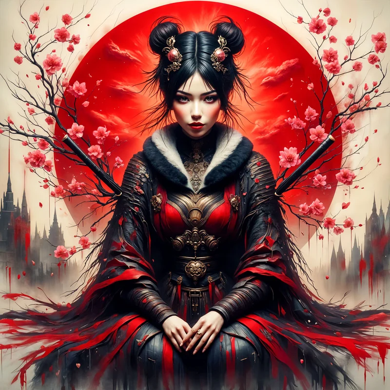 5D Diamond Painting – Scarlet Blossom
