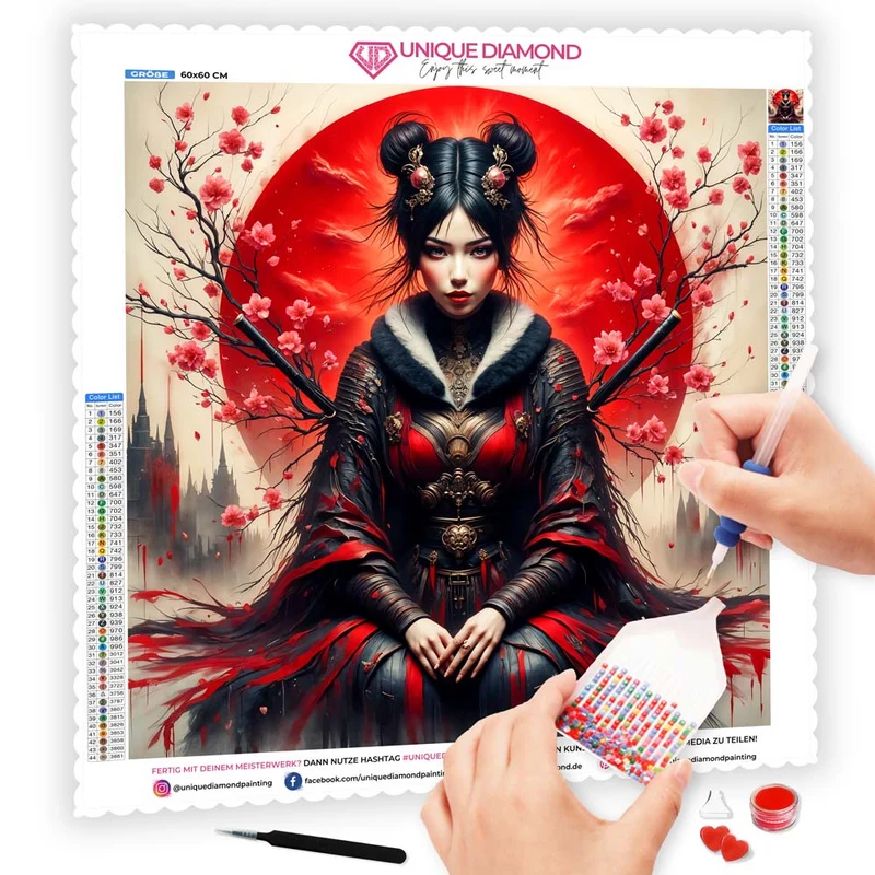 5D Diamond Painting – Scarlet Blossom