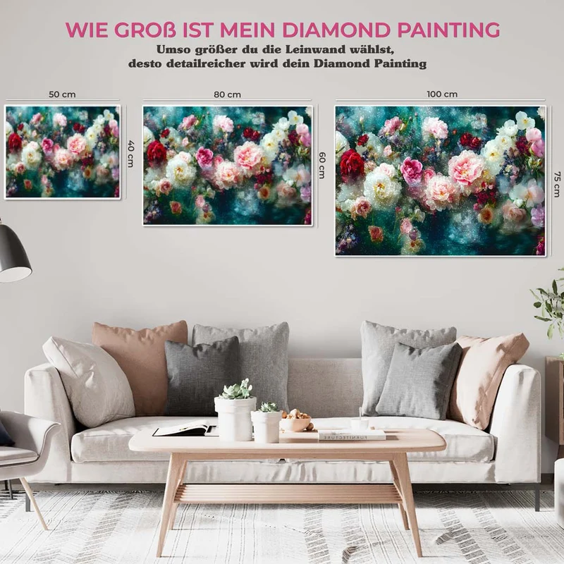 5D Diamond Painting – Mystische Blütenträume