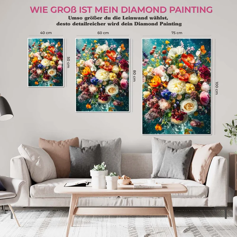 5D Diamond Painting – Florale Tiefenpracht