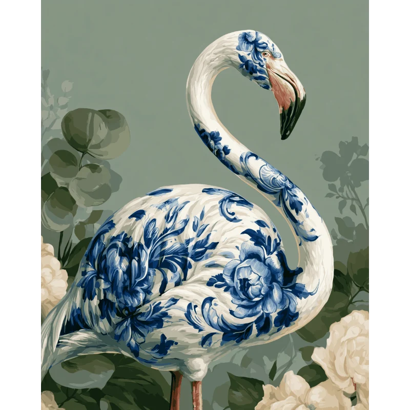 Delfter Flamingo in Blüte