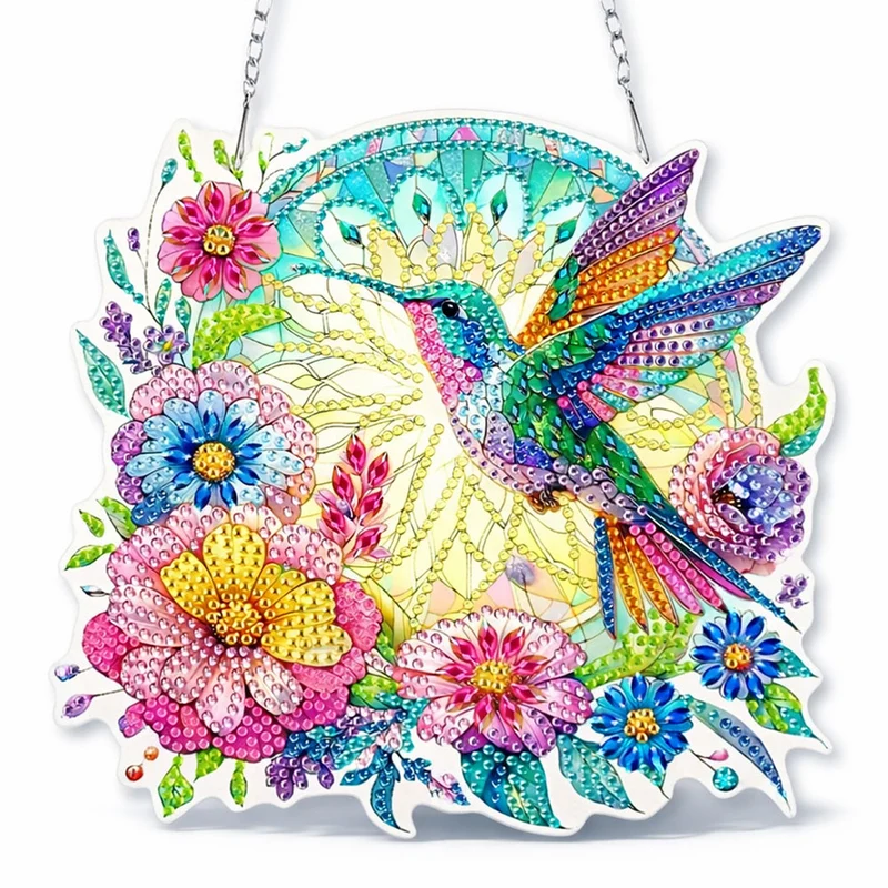 5D Diamond Painting Wandanhänger – Sonnenflug des Kolibris