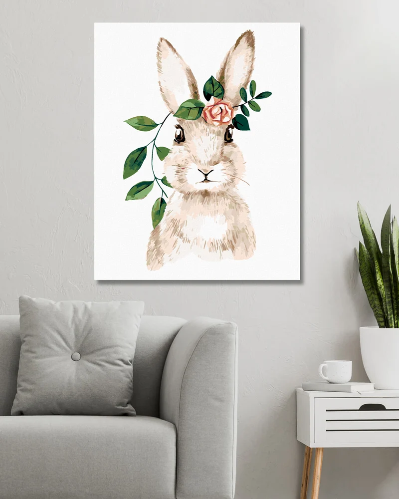 Diamond painting - HASE MIT ROSEN