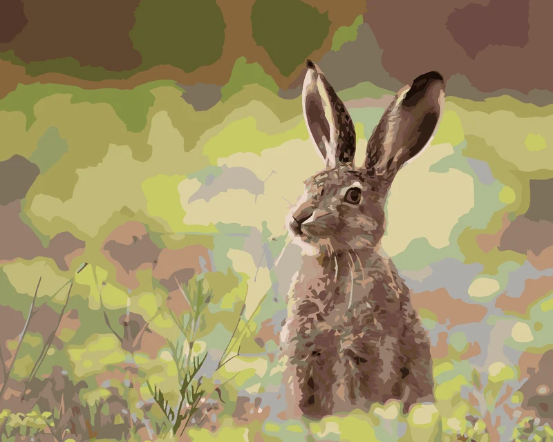 Diamond painting - HASE IM GRAS