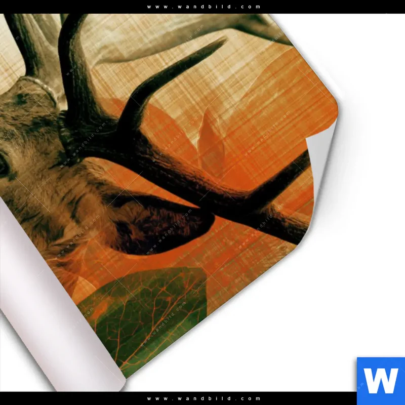 Poster | Hirsch - Waldkönig in Herbstfarben | Hochformat