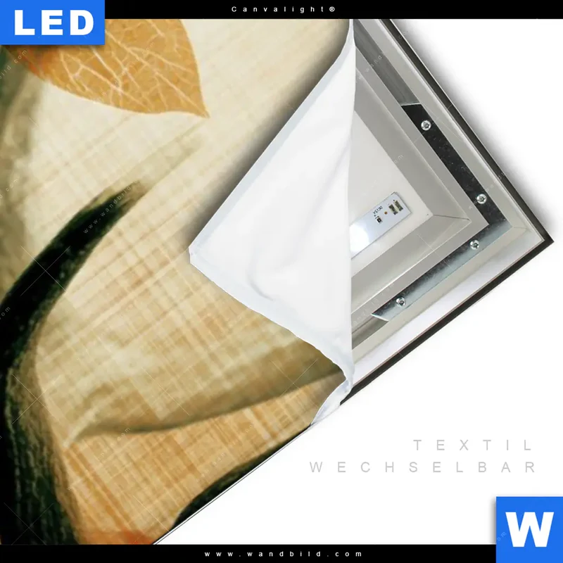 Canvalight® Leuchtbild | Hirsch - Waldkönig in Herbstfarben | Schmal