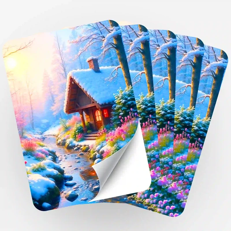 Aufkleber 5er-Set - Wintermorgen "Limited Edition"