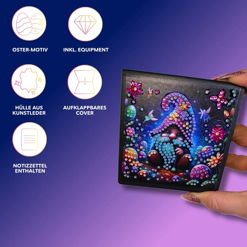 Diamond Painting Notizzettel - Osterzwerg