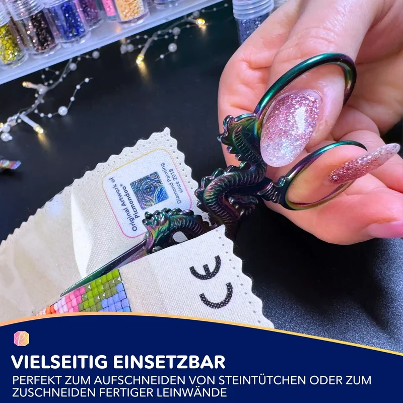 Diamond Painting Schere - Drache