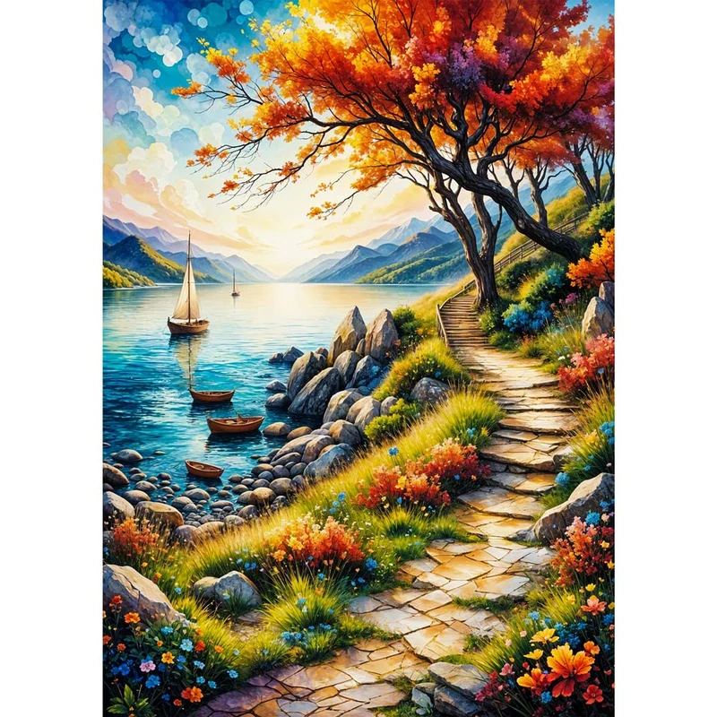 5D Diamond Painting – Pfad des Lichts