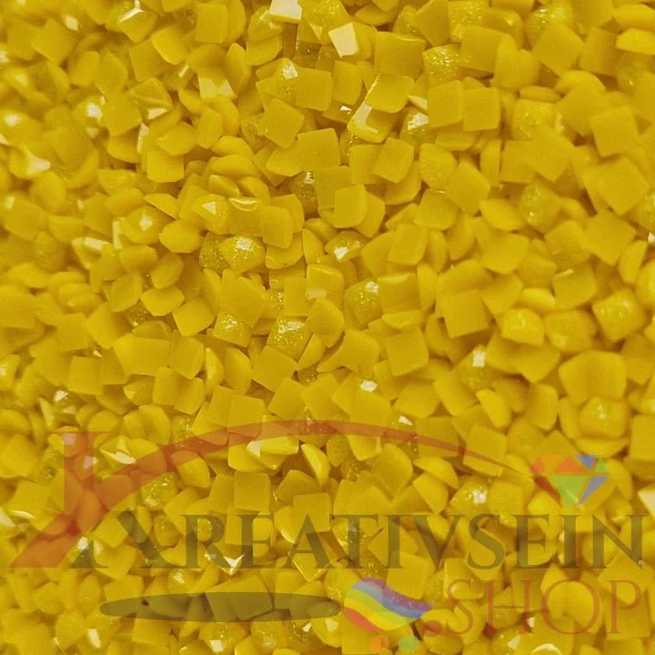DMC 444 Lemon DK - eckige Steine - Fairy Dust - Diamond Painting