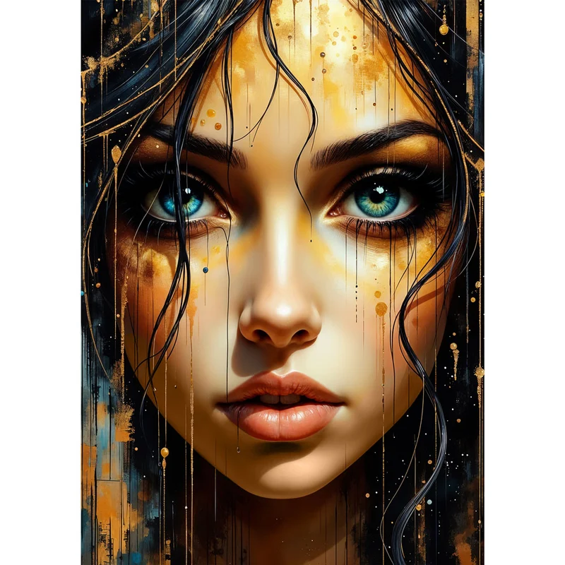 5D Diamond Painting – Goldene Vision