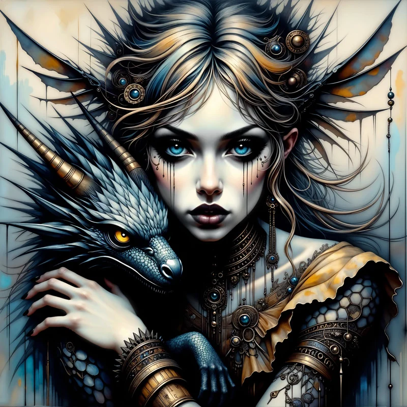 5D Diamond Painting – Drachenkriegerin