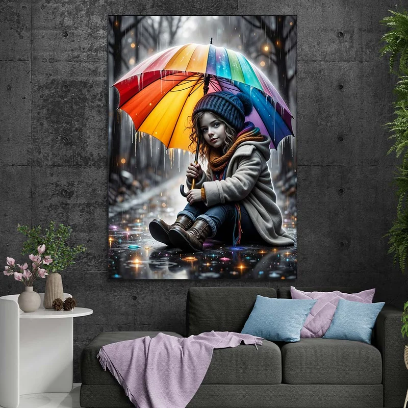 5D Diamond Painting – Farbenzauber im Regen