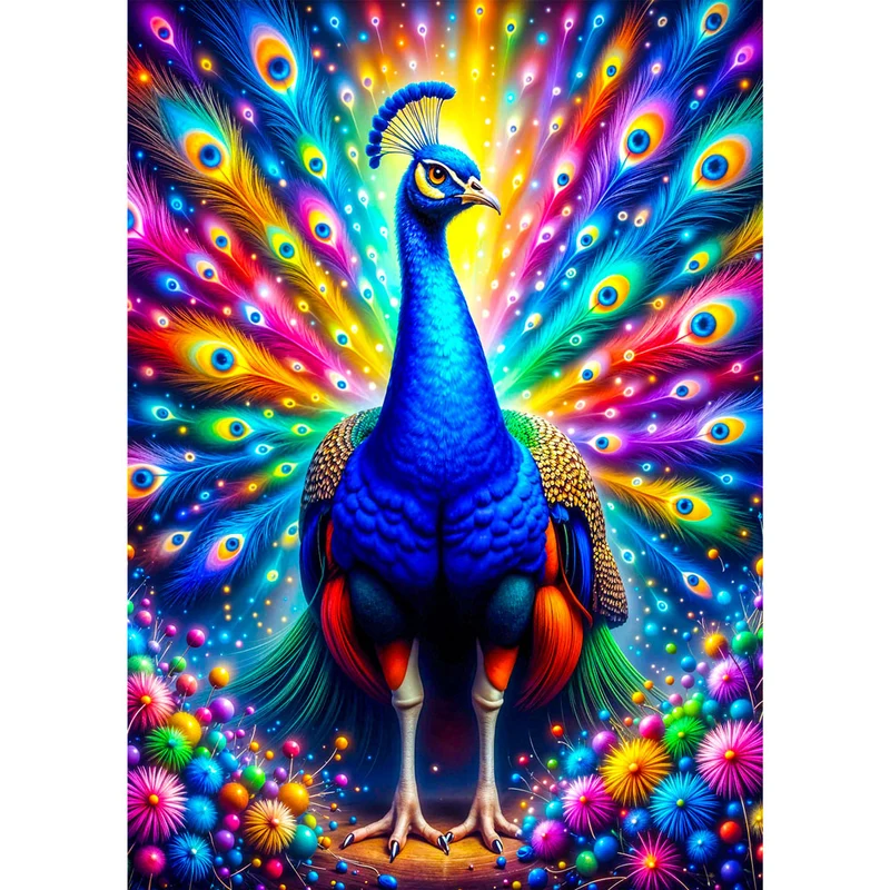 5D Diamond Painting – Königlicher Pfau