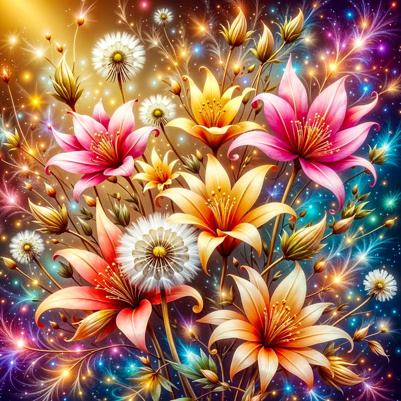 5D Diamond Painting – Magischer Blumenzauber
