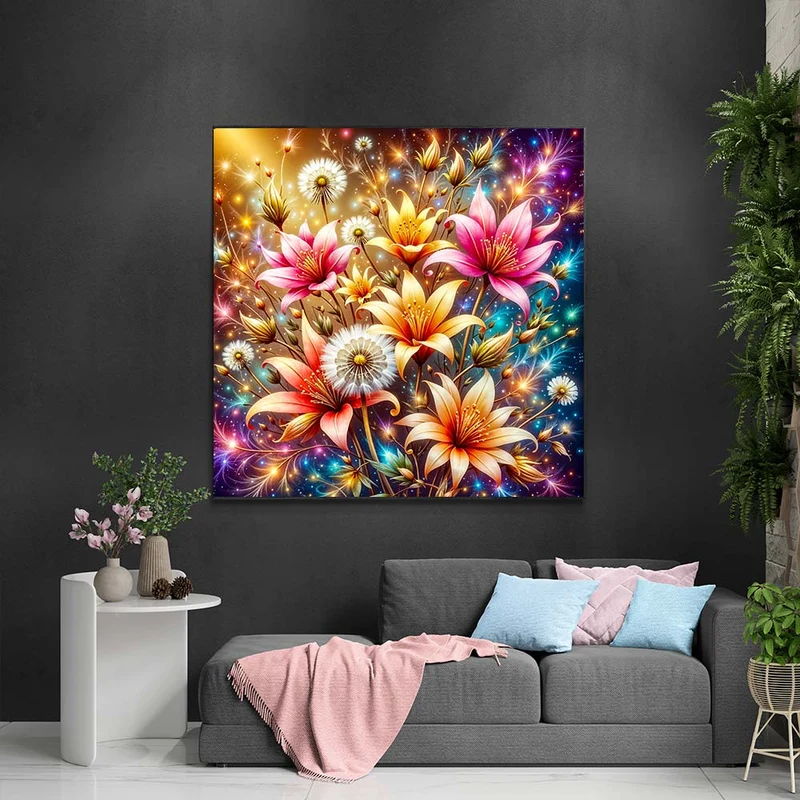 5D Diamond Painting – Magischer Blumenzauber
