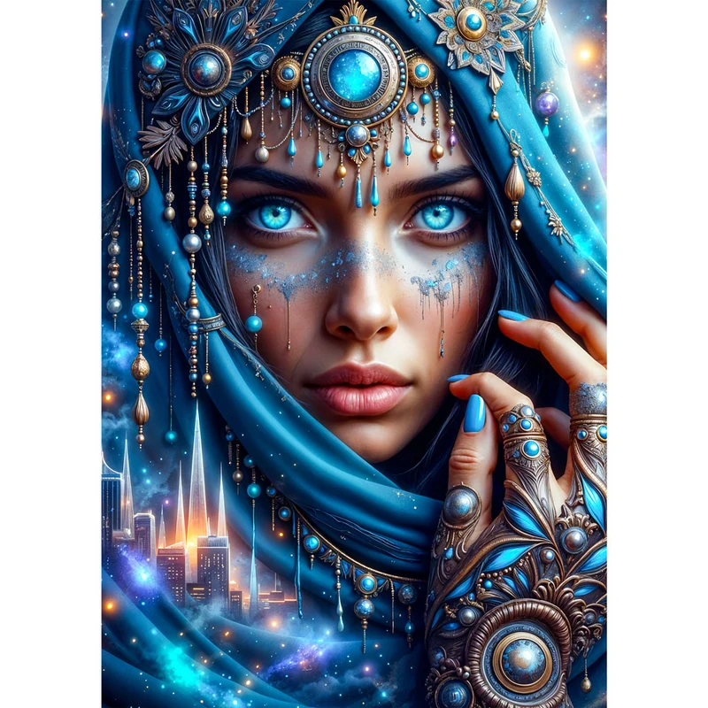 5D Diamond Painting – Sternenblick der Wüstenprinzessin