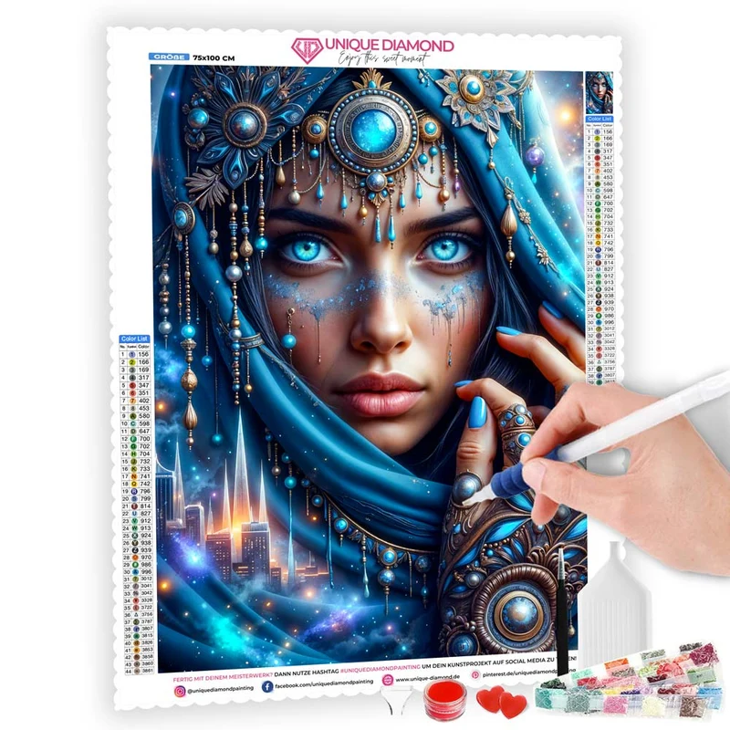 5D Diamond Painting – Sternenblick der Wüstenprinzessin