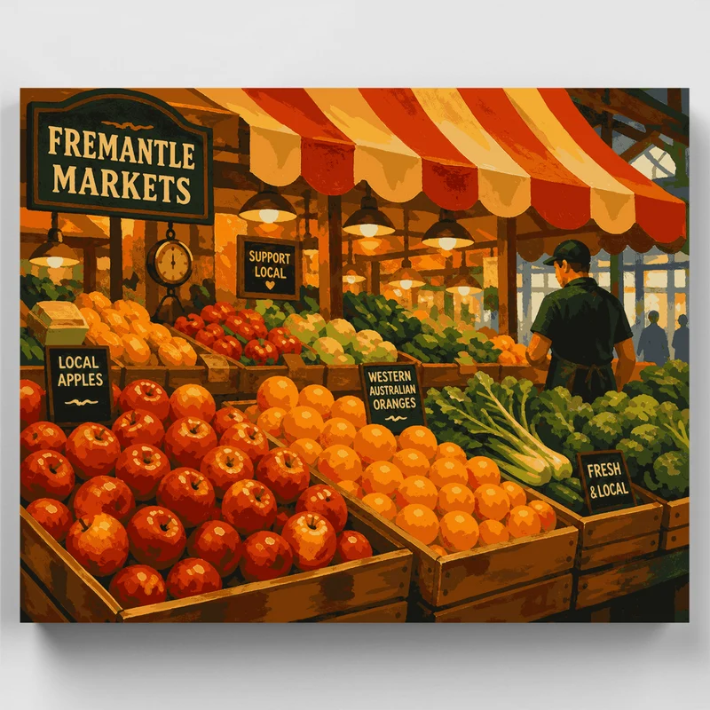 Fremantle Fruit Stall - Paint by Numbers Kit