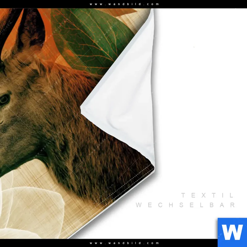 Wechselmotiv | Hirsch - Waldkönig in Herbstfarben | Querformat